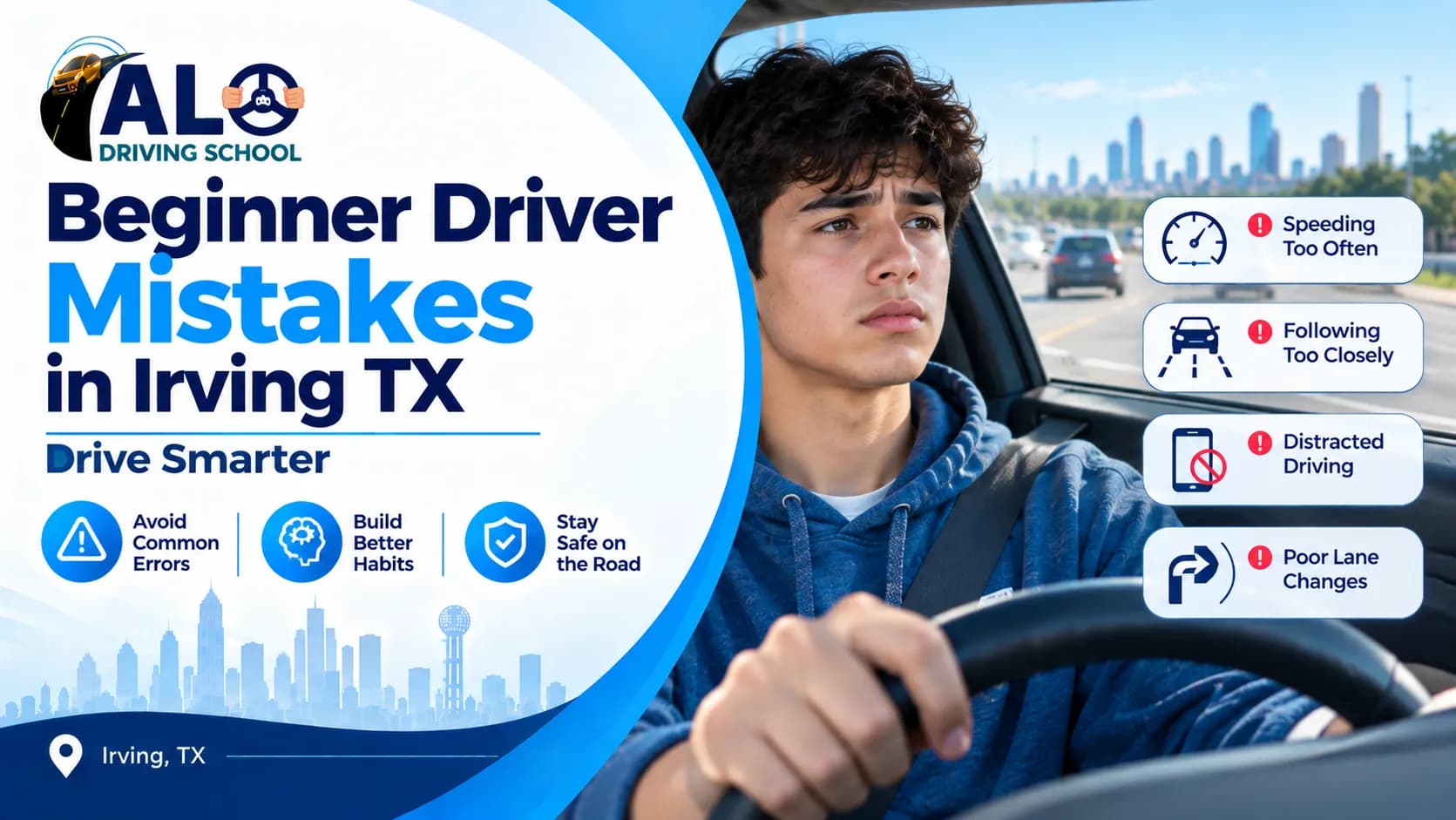 Beginner Driver Mistakes in Irving TX | Drive Fresher