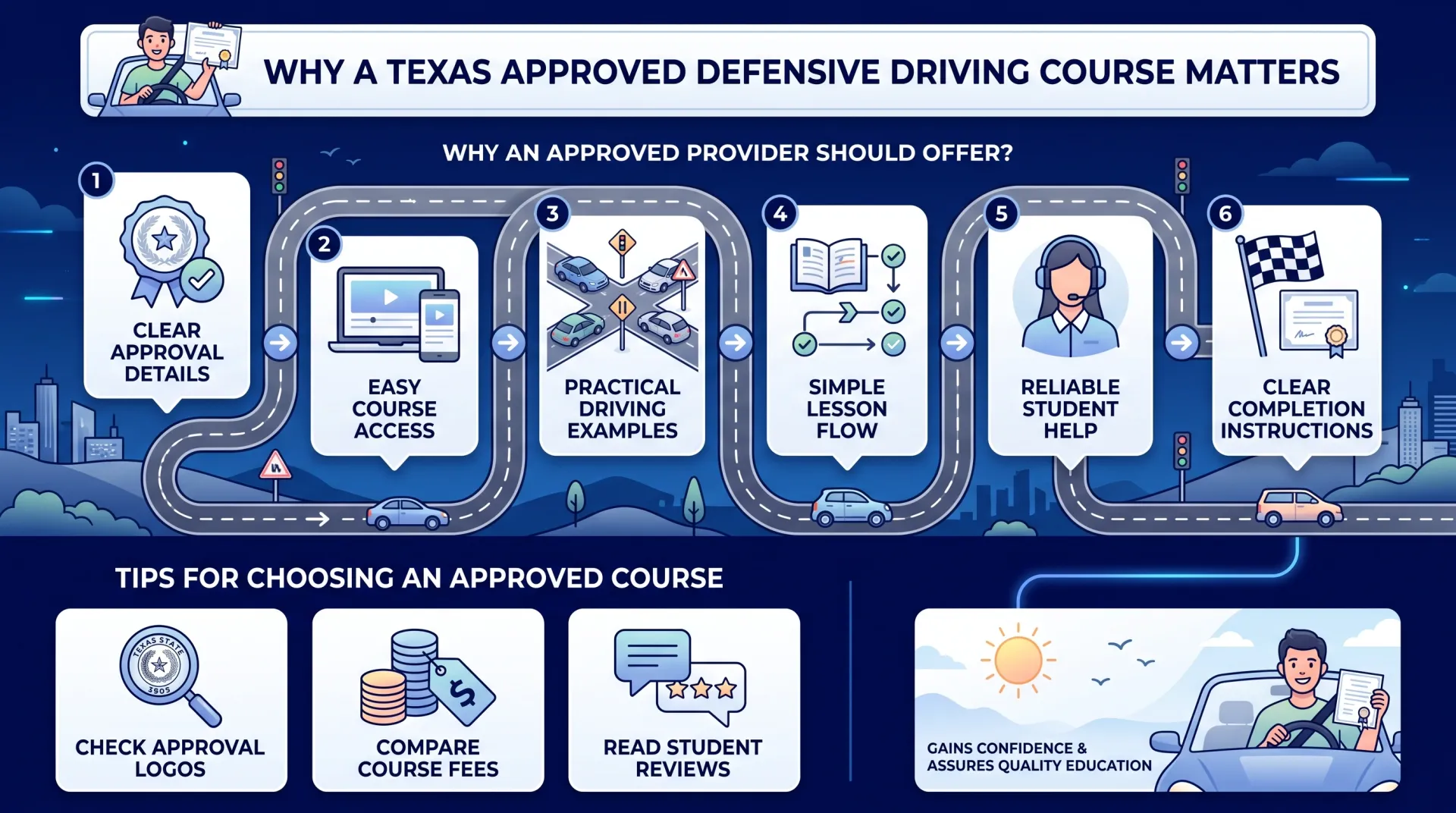 Easy defensive driving course Texas