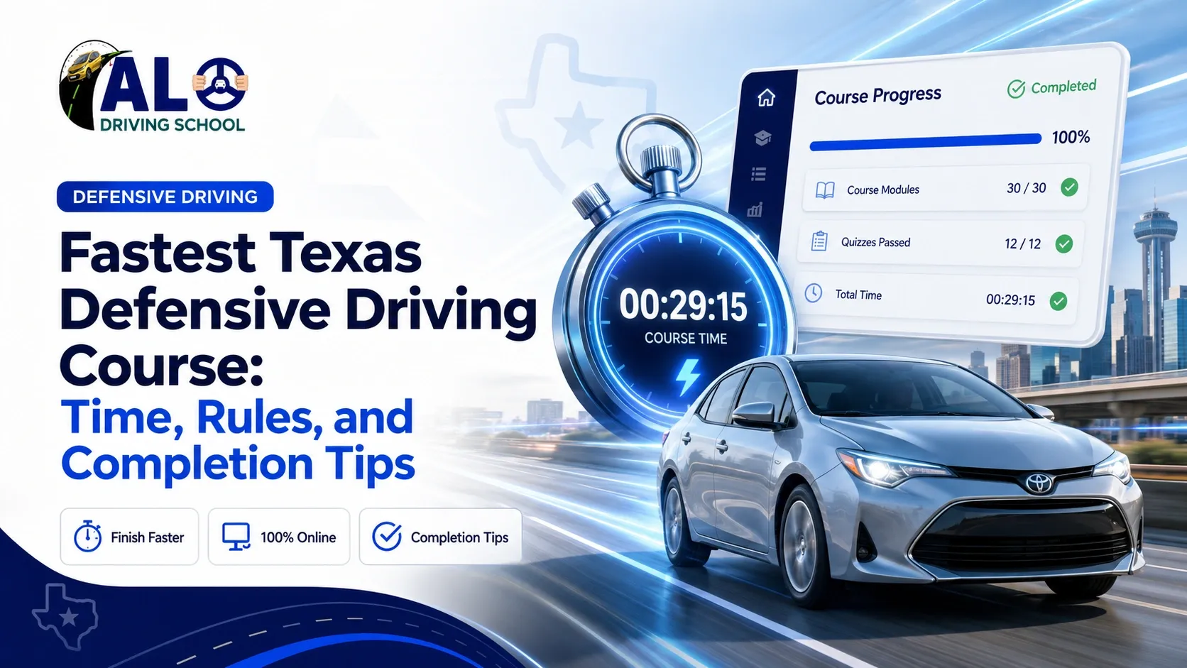 Fastest Texas Defensive Driving Course: Time, Rules, and Completion Tips