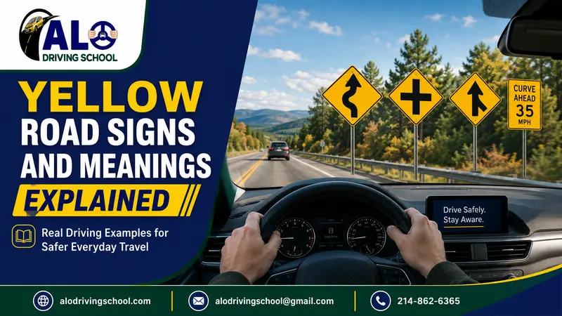 Yellow Road Signs and Meanings
