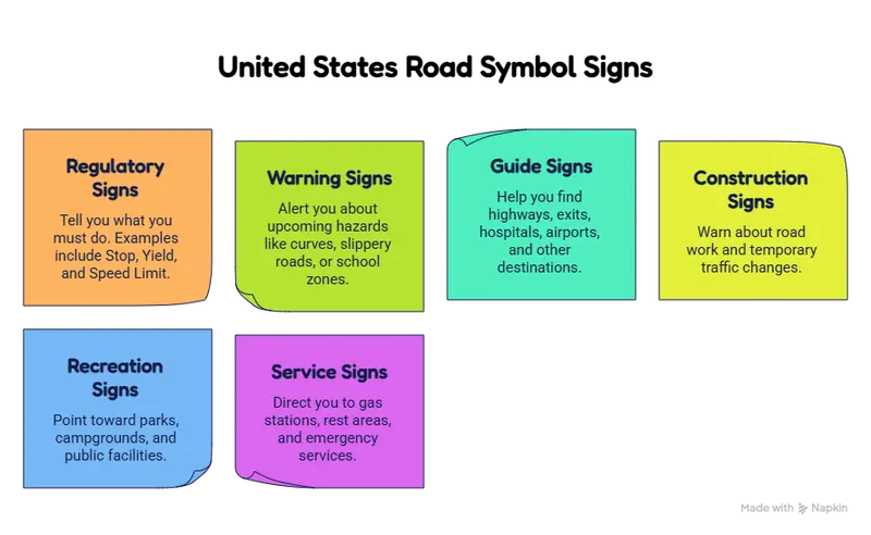 common road signs in the US